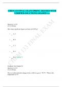 CHEM 133 FINAL EXAM SPRING 2023/2024 WITH  VERIFIED SOLUTIONS GRADED A+