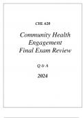 (UOP) CHL 620 COMMUNITY HEALTH ENGAGEMENT COMPREHENSIVE FINAL EXAM