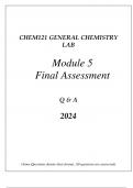 CHEM121 GENERAL CHEMISTRY LAB MODULE 5 COMPREHENSIVE FINAL ASSESSMENT REVIEW