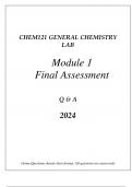 CHEM121 GENERAL CHEMISTRY LAB MODULE 1 COMPREHENSIVE FINAL ASSESSMENT REVIEW
