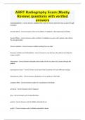 ARRT Radiography Exam (Mosby Review) questions with verified answers
