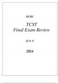 IICRC TRAUMA & CRIME SCENE TECHNICIAN(TCST) COMPREHENSIVE REVIEW Q & A 2024.