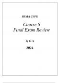 HFMA CSPR COURSE 6 MANAGED CARE(TRENDS IN CASE & UTIIZATION EXAM