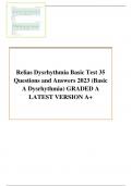 Relias Dysrhythmia Basic Test 35 Questions and Answers 2023 (Basic A Dysrhythmia) GRADED A LATEST VERSION A+