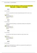 LATEST MATH 540 WEEK 11 FINAL EXAM 2022&sol;2023  With 100&percnt; CORRECT ANSWERS