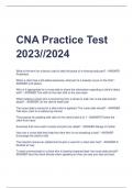 CNA Practice Test 2023//2024