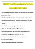 MSC ORT Week 3 Complete Questions And Answers &vert; 2023&sol;2024 Verified Quiz