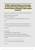 IS-800&period;b&colon; National Response Framework&comma;  An Introduction Exam &vert; Questions & 100&percnt;  Correct Answers &lpar;Verified&rpar; &vert; Latest Update  &vert; Grade A&plus; 