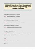 ISC2 CAP Exam Prep Exam &vert; Questions &  100&percnt; Correct Answers &lpar;Verified&rpar; &vert; Latest  Update &vert; Grade A&plus; 