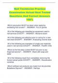 Nail Technician Practice  Examination Actual Real Tested  Questions And Correct Answers  100&percnt;