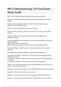 WCU Pathophysiology 370 Final Exam Study Guide