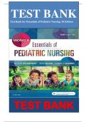 Test Bank For Wong's Essentials of Pediatric Nursing 10th Edition, by Marilyn J. Hockenberry ISBN: 9780323353168|| All Chapter 1-30 ||Complete A+ Guide
