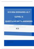 IC3 GS6 Domains 6 & 7 Level 1 Questions With Latest Solutions 
