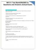 NR 511 Test Bank 400+  Questions and Answers (Actual Exam)graded A+