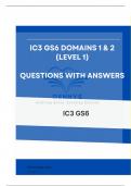 IC3 GS6 Domains 1 & 2 Level 1 Questions with Latest Solutions 