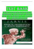 Test Bank  Physical Examination and Health Assessment, 9th Edition by Carolyn Jarvis, Ann Eckhardt|All Chapters 1-32| Complete 2024/2025