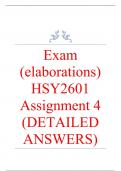 Exam (elaborations) HSY2601 Assignment 4 (DETAILED ANSWERS) Semester 1 2024 - DISTINCTION GUARANTEED •	Course •	Themes in the 19th Century History- HSY2601 (HSY2601) •	Institution •	University Of South Africa (Unisa) •	Book •	The Birth of the Modern World