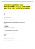 WGU C173 SCRIPTING AND PROGRAMMING ACTUAL FINAL EXAM 2024 WITH 100% CORRECT ANSWERS