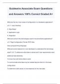 Guidewire Associate Exam Questions and Answers 100&percnt; Correct Graded A&plus;