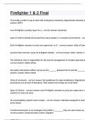 Firefighter 1 & 2 Final Questions and answers latest update 