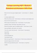 Portage Learning A&P 1 Module 3 Questions and Answers 100&percnt; Pass