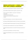  NWHSU HISTOLOGY 1 - EXAM 1 2024 WITH 100% CORRECT ANSWERS