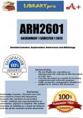 ARH2601 Assignment 1 (COMPLETE ANSWERS) Semester 1 2024