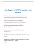 CNA Chapter 10 REVIEW Questions And Answers
