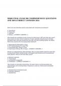 NR602 FINAL EXAM 200 COMPREHENSIVE QUESTIONS AND 100%CORRECT ANSWERS 2024.