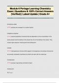 Module 6 Portage Learning Chemistry Exam &vert; Questions & 100&percnt; Correct Answers  &lpar;Verified&rpar; &vert; Latest Update &vert; Grade A&plus;