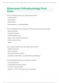 Rasmussen Pathophysiology Final Exam Questions & Answers Rated 100% Correct!!
