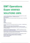 EMT Operations  Exam VERIFIED  SOLUTIONS 100%