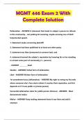 MGMT 446 Exam 2 With Complete Solution