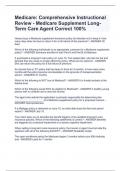 Medicare: Comprehensive Instructional Review - Medicare Supplement Long-Term Care Agent Correct 100%