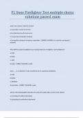 FL State Firefighter Test multiple choice solutions passed exam