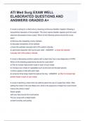 ATI Med Surg EXAM WELL ELABORATED QUESTIONS AND ANSWERS GRADED A+
