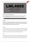 LML4805 Assignment 2 &lbrack;Detailed Answers&rsqb; Semester 1 - Due&colon; 26 April 2024