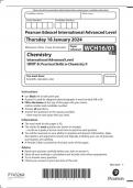 Pearson Edexcel A-Level Chemistry Advanced Level UNIT 6: Practical Skills in Chemistry II January 2024 Authentic Marking Scheme Attached