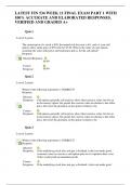 LATEST FIN 534 WEEK 11 FINAL EXAM PART 1 WITH 100% ACCURATE AND ELABORATED RESPONSES. VERIFIED AND GRADED A+
