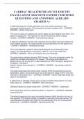 CARDIAC HEALTHSTREAM TELEMETRY  EXAM LATEST 2024 WITH EXPERT CERTIFIED  QUESTIONS AND ANSWERS I ALREADY  GRADED A&plus;