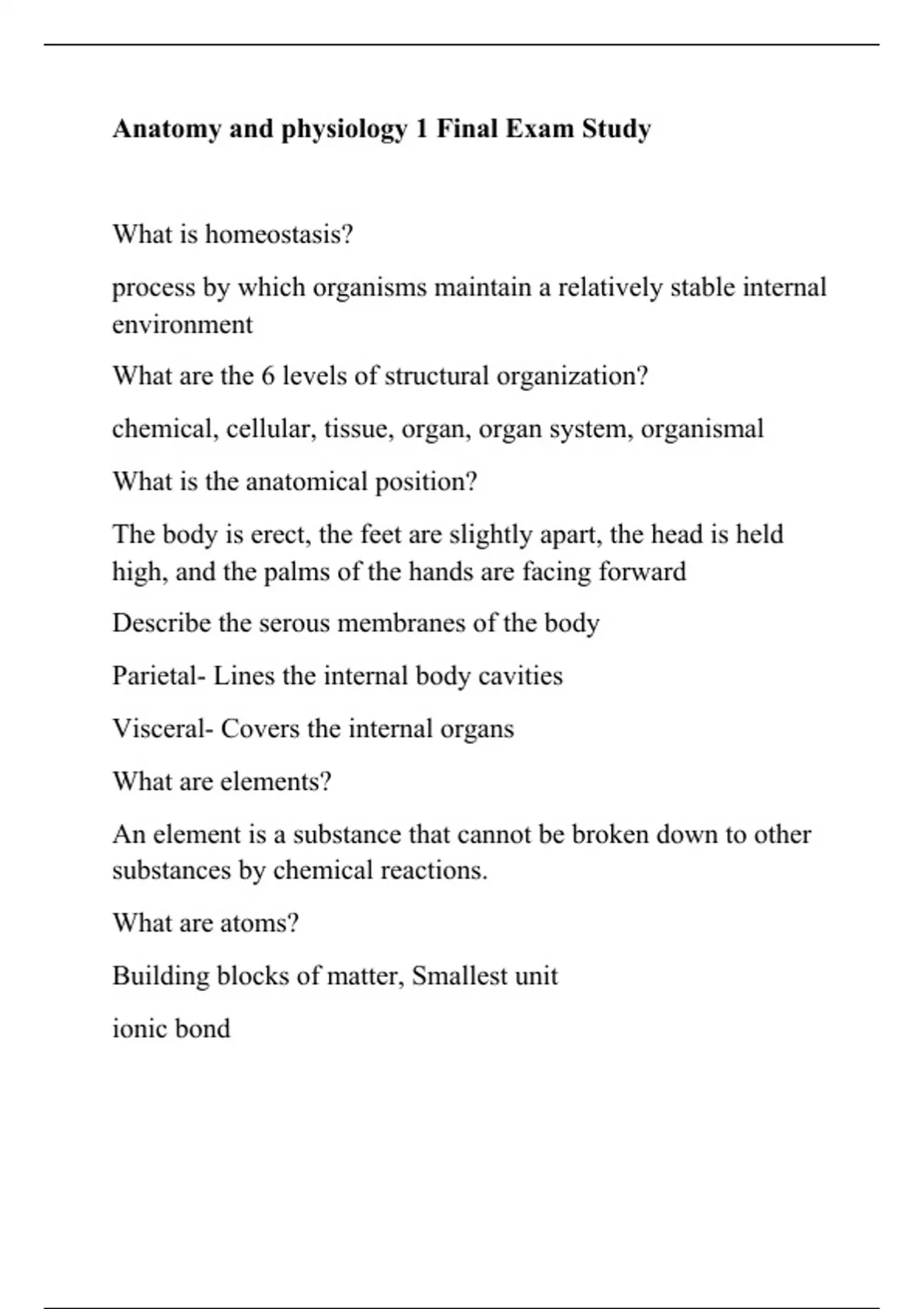 Anatomy And Physiology Nightingale College -Anatomy and physiology 1 ...