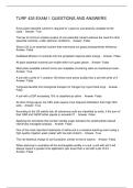 TURF 435 EXAM 1 QUESTIONS AND ANSWERS