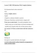 Lecture 5&comma; BIO 1350 Questions With Complete Solutions