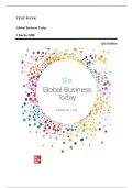 TEST BANK For Global Business Today, 12th Edition By Charles Hill 9781264067503 Chapters 1 - 17, Complete Guide.