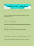 NC Dental Hygiene Laws & Jurisprudence Exam &vert; Questions with 100&percnt; Correct Answers &vert; Updated & Verified &vert; 2024