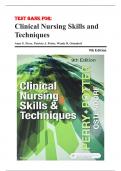 Test Bank For Clinical Nursing Skills and Techniques 9th Edition by Anne Griffin Perry, Patricia A. Potter 9780323400695 Chapter 1-43