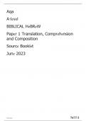  aqa a-level biblical hebrew paper 1 translation , comprehension and composition source booklet june 2023
