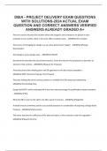 DBIA - PROJECT DELIVERY EXAM QUESTIONS WITH SOLUTIONS-2024 ACTUAL EXAM QUESTION AND CORRECT ANSWERS VERIFIED ANSWERS ALREADY GRADED A+.p