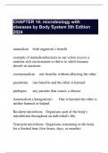 CHAPTER 14: microbiology with  diseases by Body System 5th Edition 2024