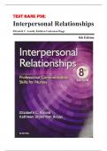 Test Bank for Interpersonal Relationships Professional Communication Skills for Nurses 8th Edition by Elizabeth C. Arnold, Kathleen Underman Boggs 9780323544801 Chapter 1-26